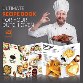 Overmont cast iron Dutch oven deep pot offers even heat for braising and slow meals