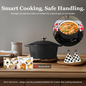 Overmont cotton potholders included for safe handling
