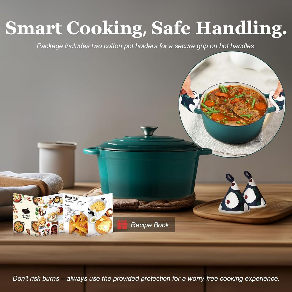 Overmont 5.5QT offers versatile cooking for stews, roasts, and braises