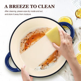Overmont enameled cast iron is induction-compatible cookware.