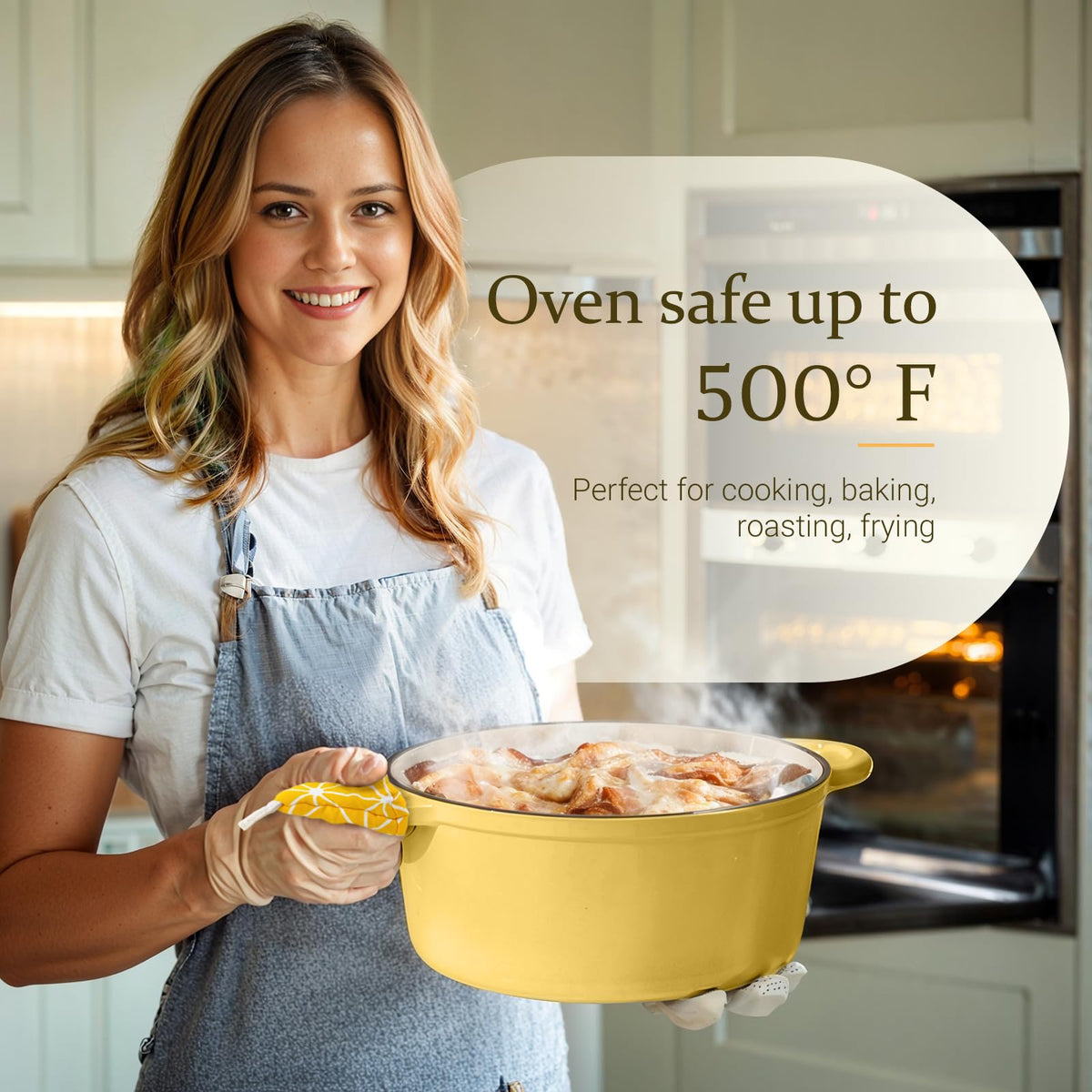 Overmont enamel surface cleans easily with a quick wipe.