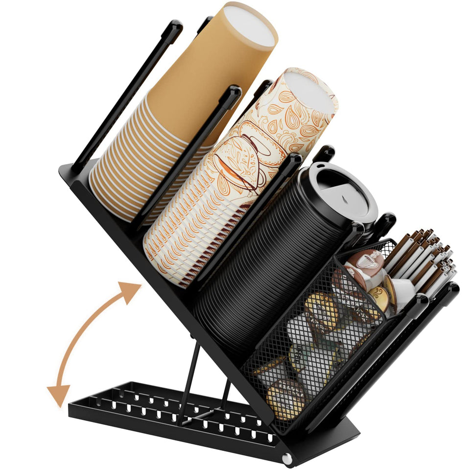 OVICAR cup and lid holder with adjustable height for quick access