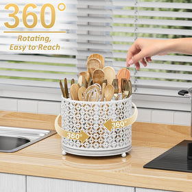 OVICAR four-compartment organizer neatly separates utensils for tidier prep