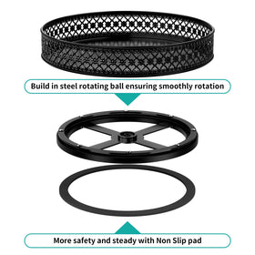 Ovicar Lazy Susan fits cosmetics and skincare products neatly.