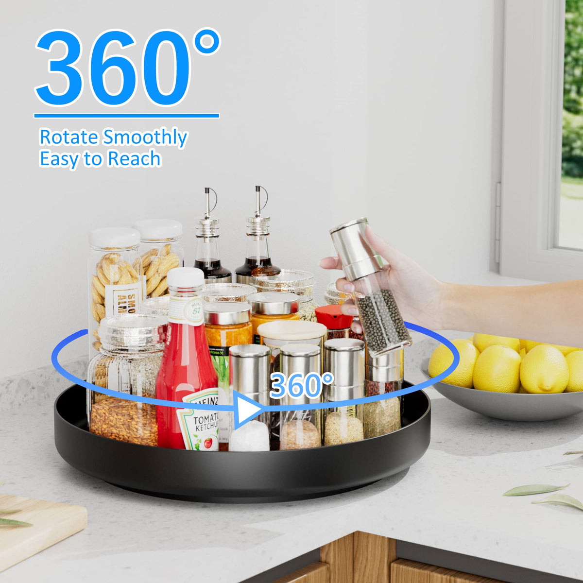 OVICAR metal lazy susan with anti-rust finish for durable use in kitchens