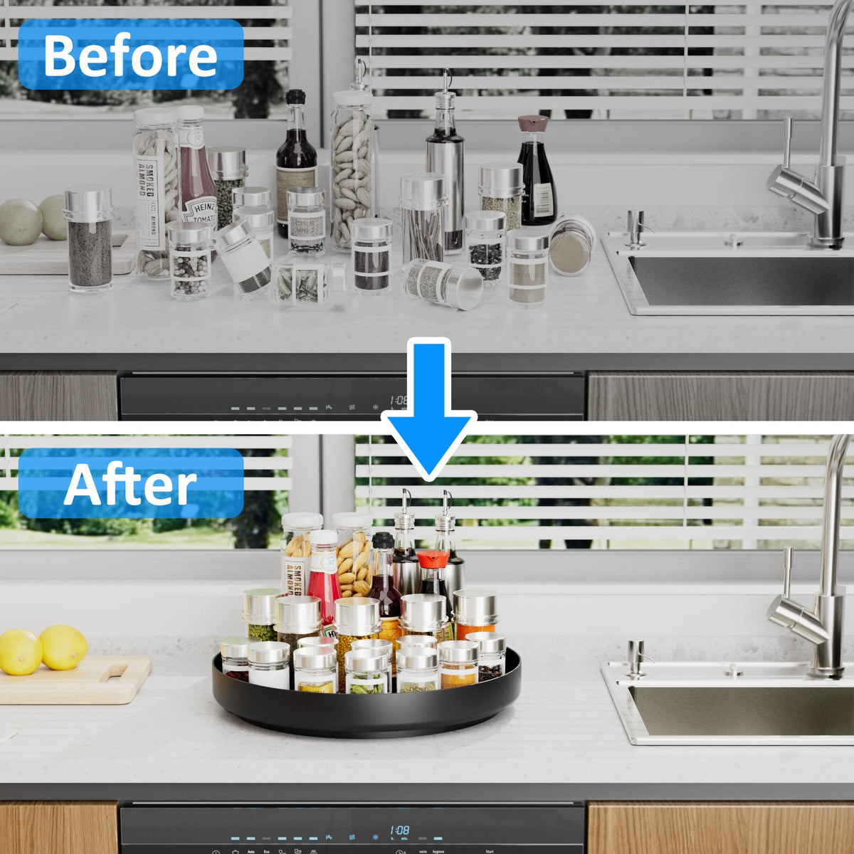 OVICAR spice rack organizer keeps spices neatly arranged and visible