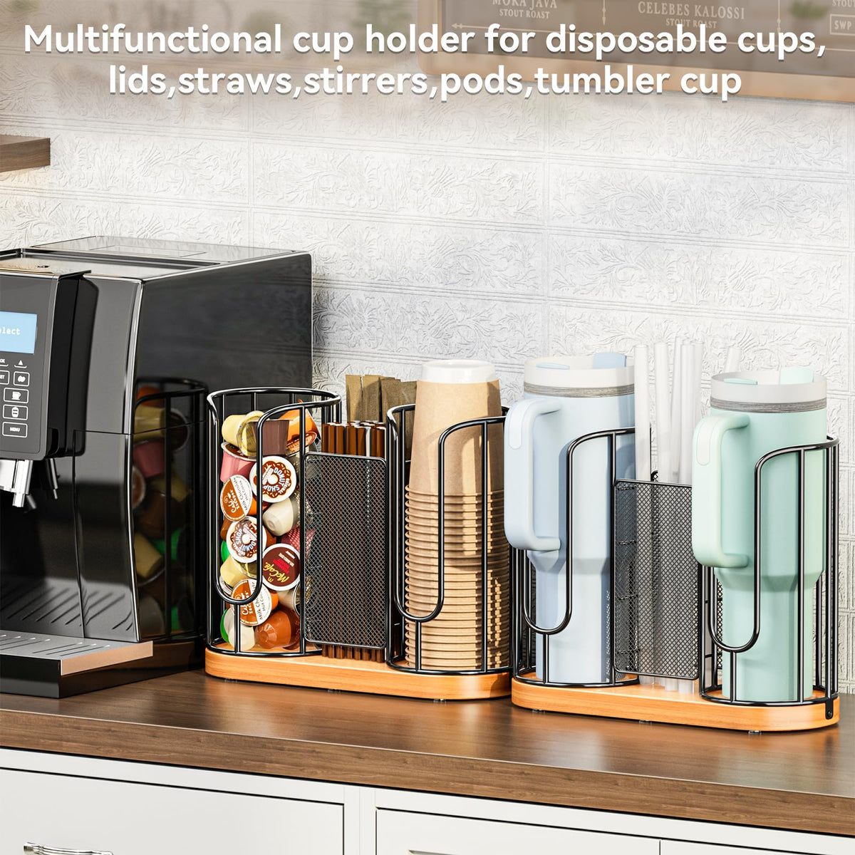 OVICAR wooden base adds warmth and stability to your counter setup.