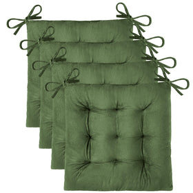 OVOV velvet green chair cushion close-up showing soft texture and premium feel