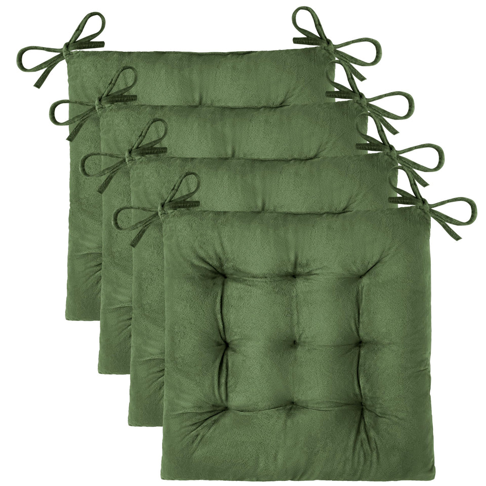 OVOV velvet green chair cushion close-up showing soft texture and premium feel