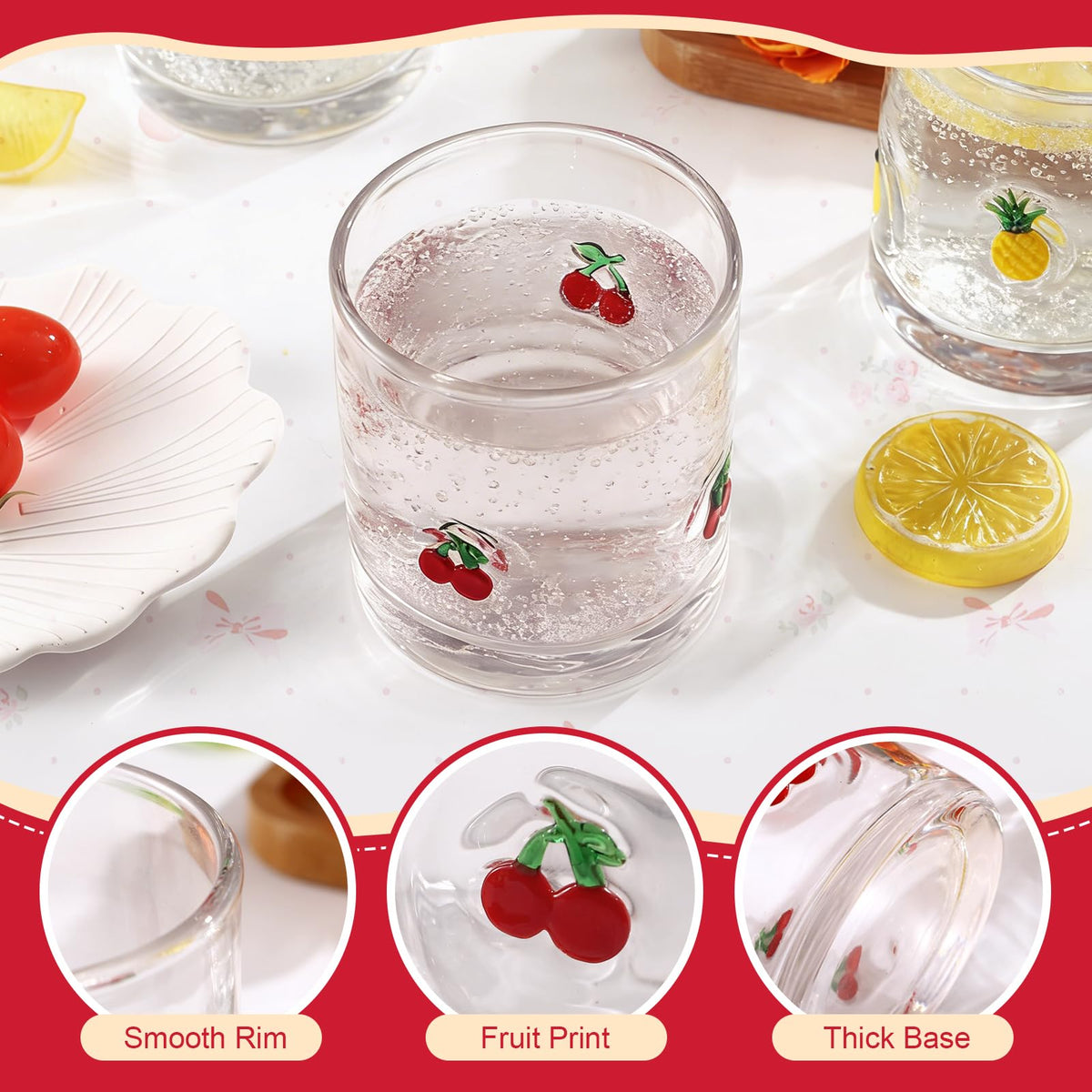 Ovveroche lemons glass pattern adds cheerful citrus flair to drinks