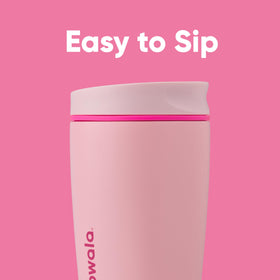 Owala 12oz insulated stainless steel tumbler ready for hot or cold drinks.