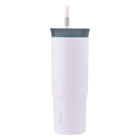 Owala 24 oz stainless steel tumbler with triple-layer insulation stays cold or hot longer.
