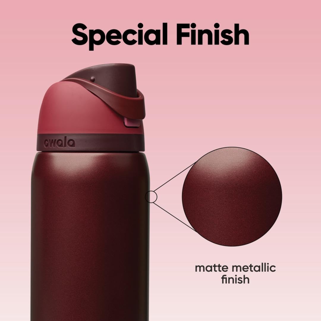Owala FreeSip wide-mouth opening makes cleaning and ice addition easy.