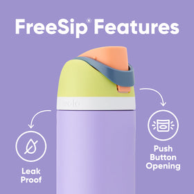 Owala FreeSip carry loop that doubles as lock for travel.