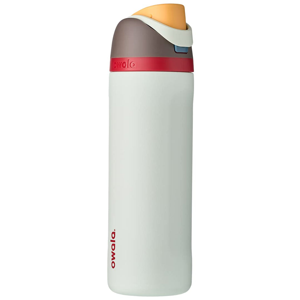 Owala FreeSip 24oz bottle with straw in boneyard for easy on‑the‑go sipping.