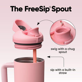 Owala FreeSip bottle built-in straw for easy sipping on the go.