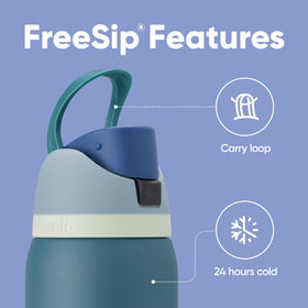 Owala FreeSip bottle double-wall insulation keeps drinks cold on the go
