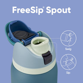 Owala FreeSip bottle lid lock keeps the spout clean during travel