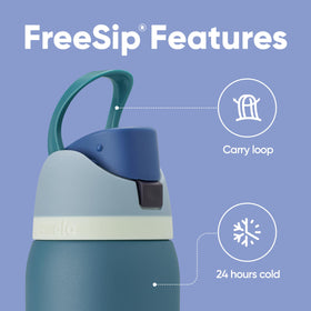 Owala FreeSip bottle wide mouth simplifies cleaning and ice addition