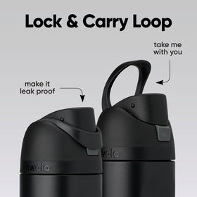 Owala FreeSip 32oz insulated bottle keeps drinks cold for hours.