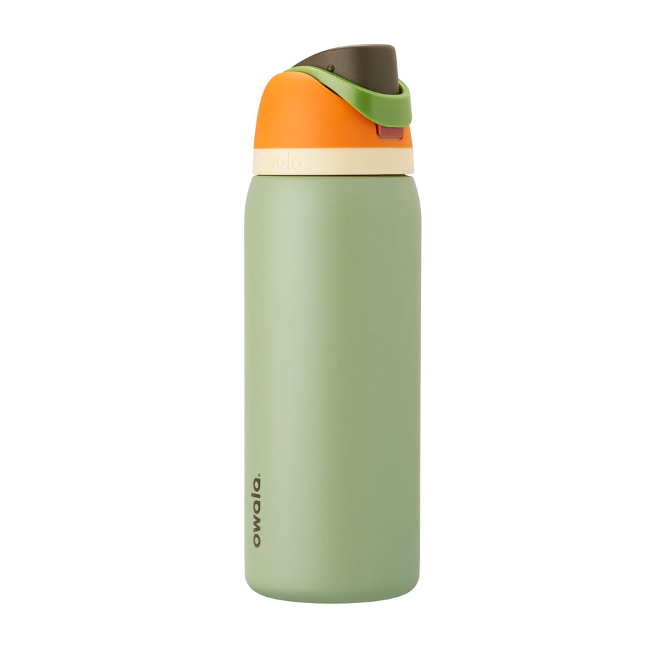Owala FreeSip 32oz camo bottle with dual sipping for on-the-go hydration