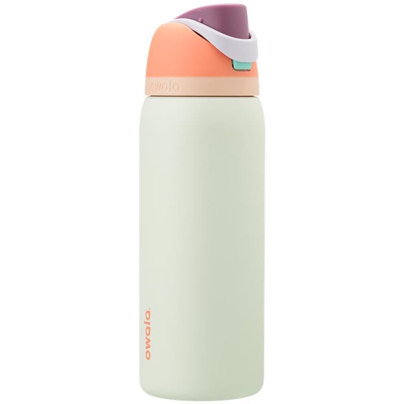 Owala FreeSip 40oz bottle with straw enables easy one-handed sipping on the go.