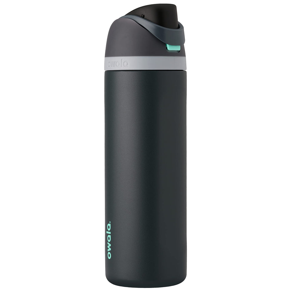 Owala FreeSip 40oz bottle with straw for convenient sipping on the go.