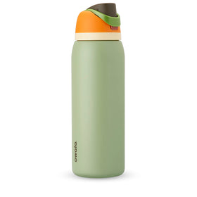 Owala FreeSip 40oz bottle front view with camo finish and straw