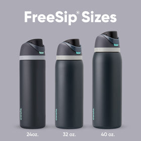 Owala FreeSip 40oz Denim in-use carry loop ready to go