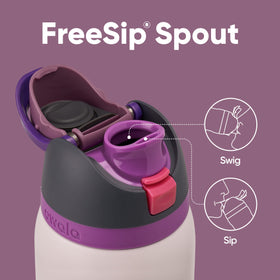 Owala FreeSip lid with lock demonstrates secure closure during activities