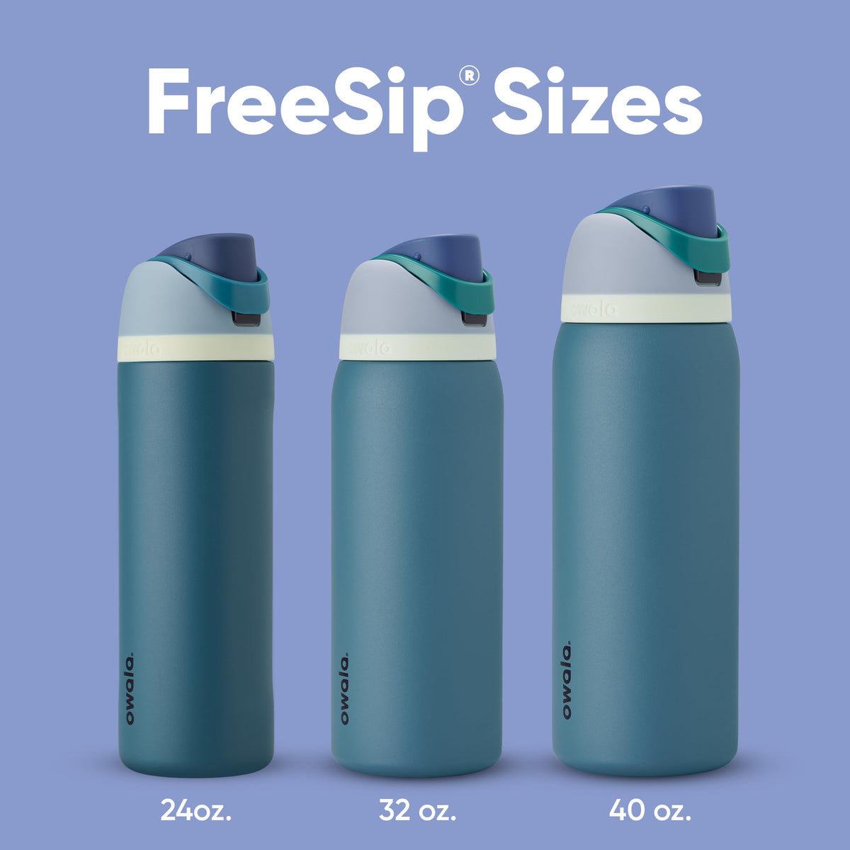 Owala FreeSip denim carry loop doubles as a lock for security.