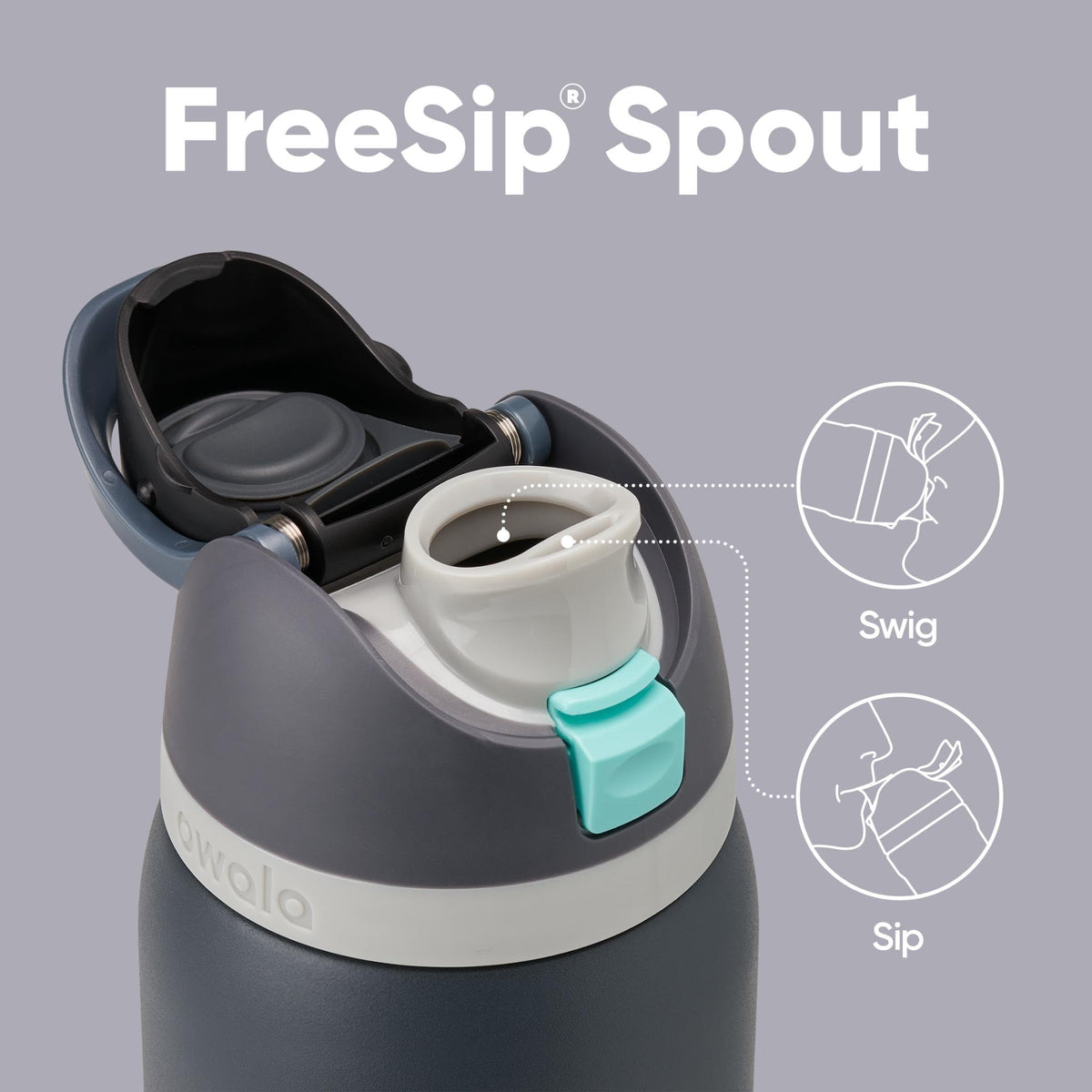 Owala FreeSip double-wall insulation keeps drinks cold longer.