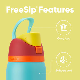 Owala FreeSip double-wall insulation preserves cold drinks for hours.