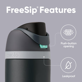 Owala FreeSip spout design for sipping or tilting swig