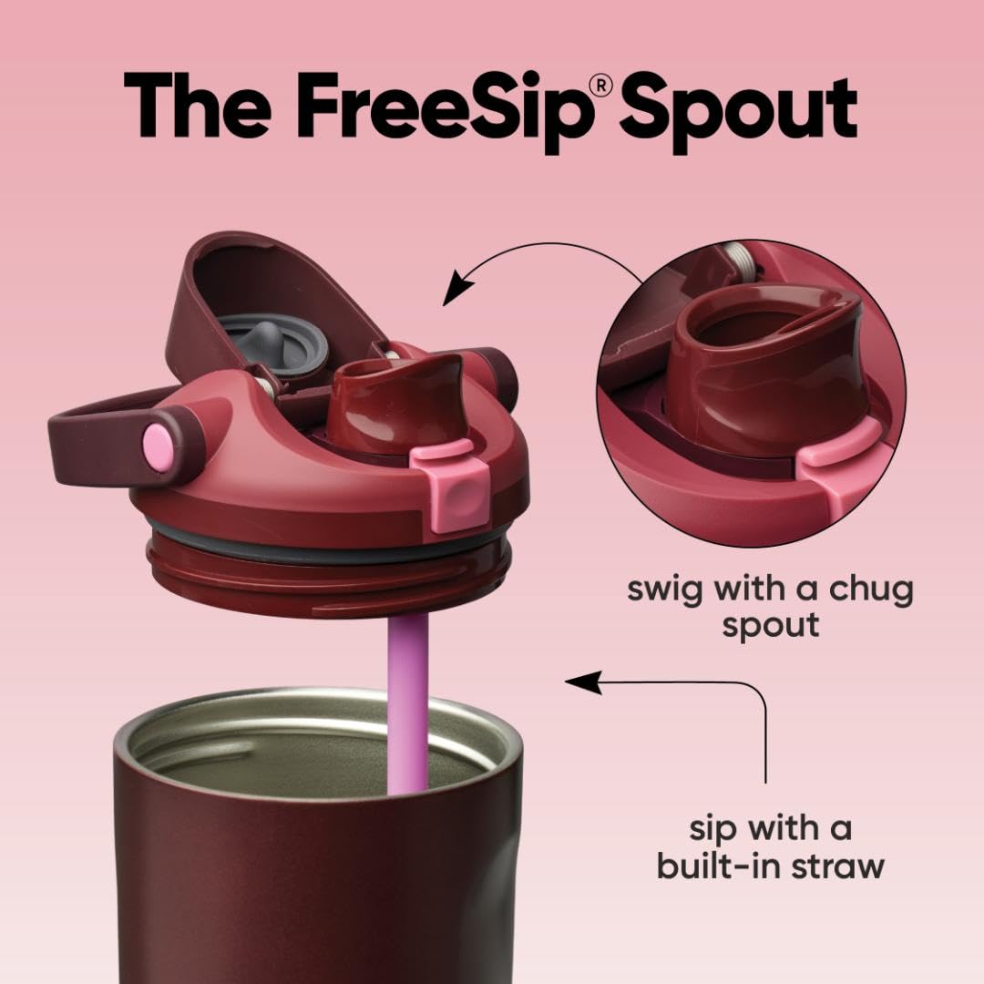 Owala FreeSip Sway 40oz with open spout demonstrates flexible sipping options on the go