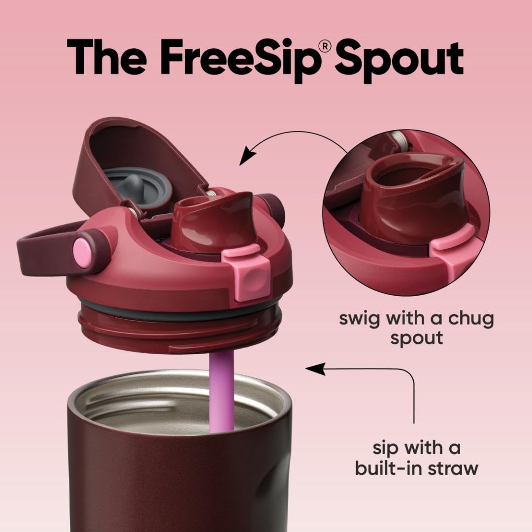 Owala FreeSip Sway with bucket handle offers easy one-handed carry.