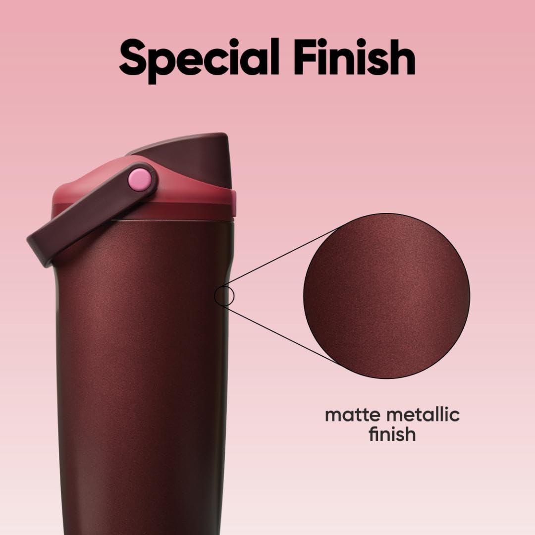 Cupholder-friendly base of Owala FreeSip Sway fits car and gym equipment.
