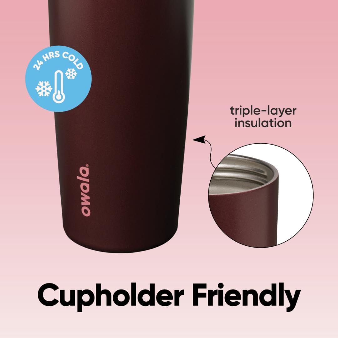 Triple-layer insulation on Owala FreeSip Sway maintains cold drinks for hours.