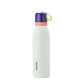 Owala FreeSip Twist bottle front view shows sleek design and ergonomic, easy-grip handling.