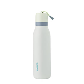 Owala FreeSip Twist bottle top with carry loop for easy transport.