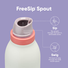 Owala FreeSip Twist insulated stainless steel construction keeps drinks at temperature.