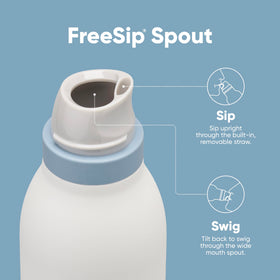 Leak-proof twist-top with durable carry loop for travel.