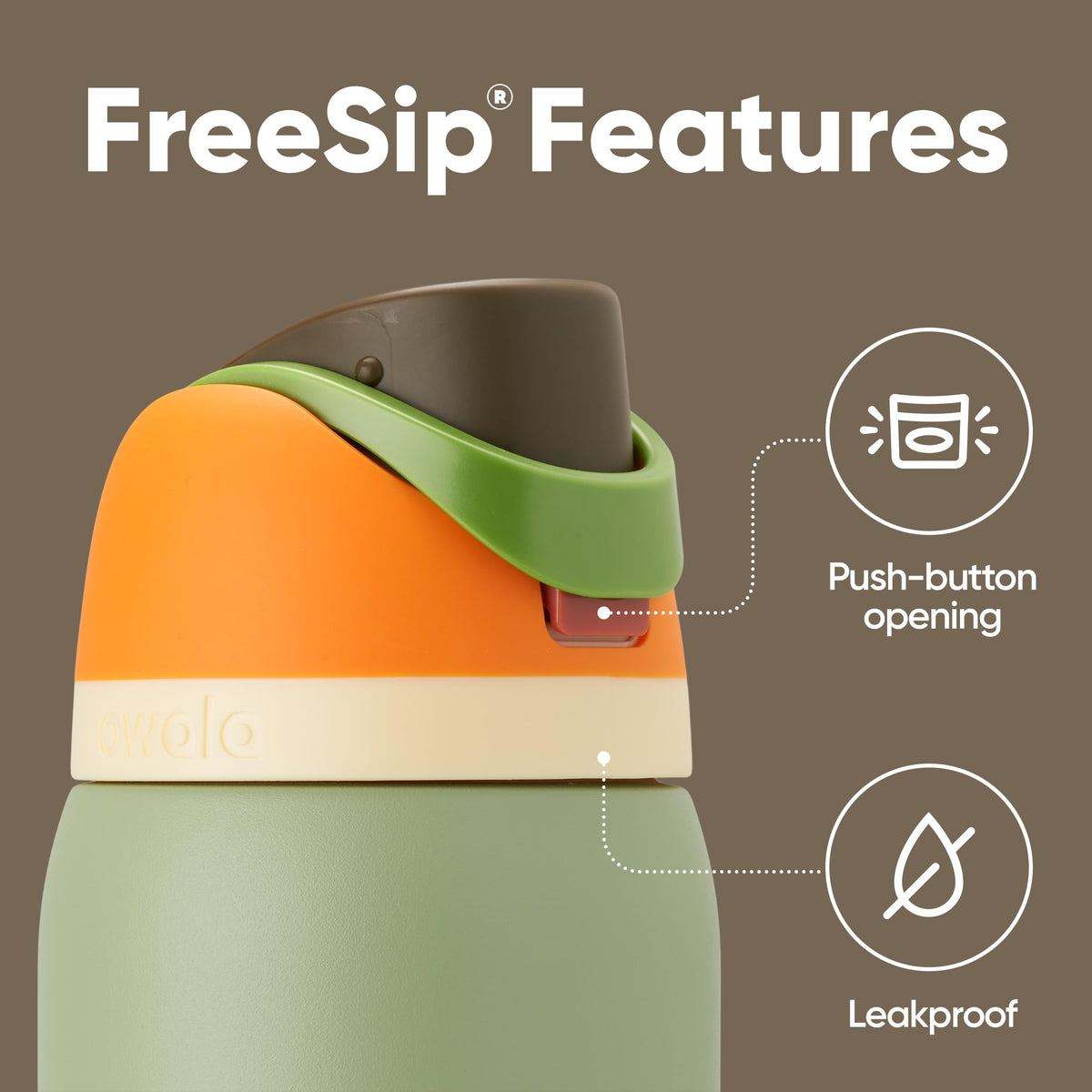 Owala FreeSip wide-mouth opening for easy ice and filling