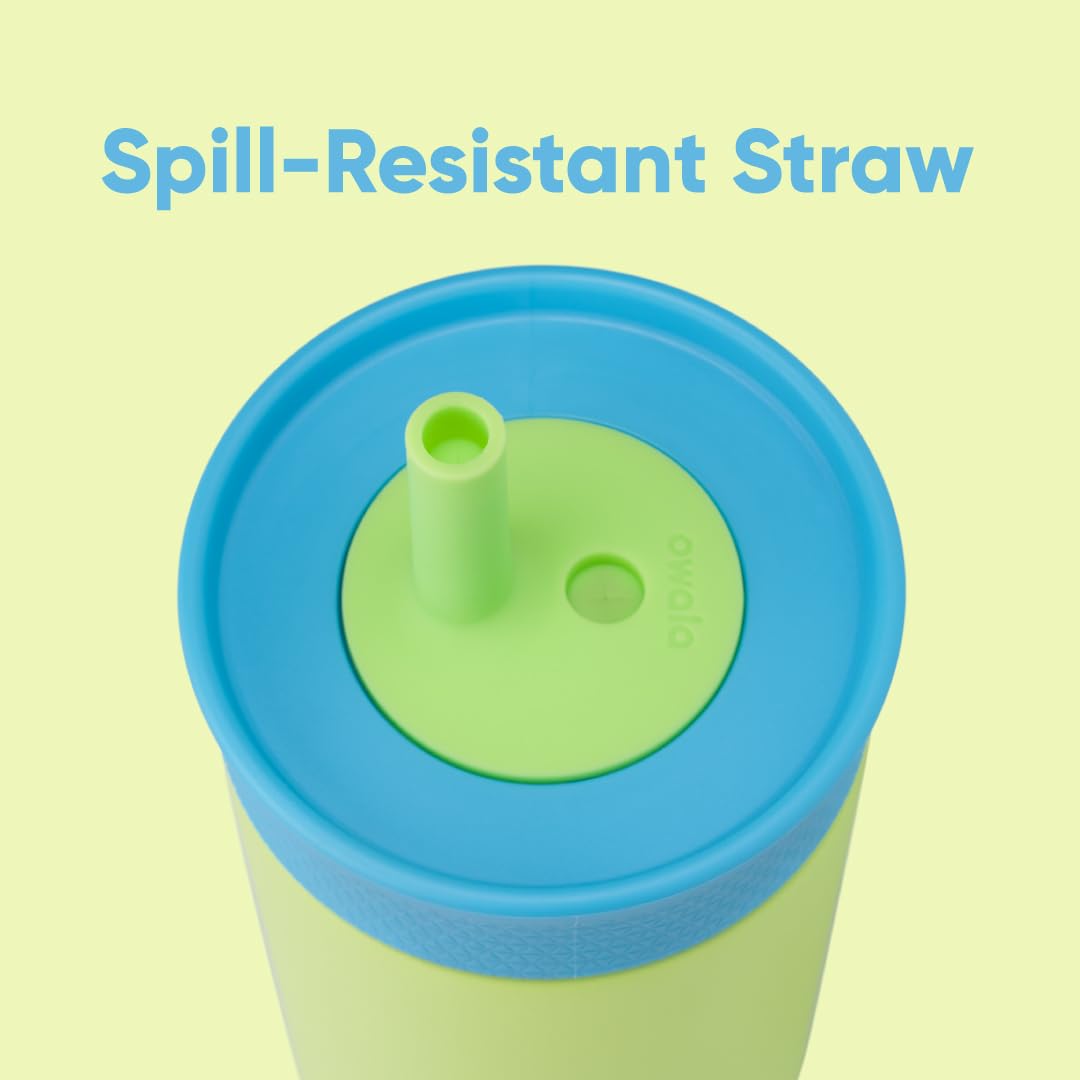 Owala Kids Tumbler insulated stainless steel keeps drinks cool during playtime.