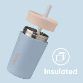 Owala Kids tumbler in insulated stainless steel keeps drinks cool during play.