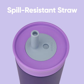 Owala Kids tumbler showing insulated stainless steel body for cool drinks.