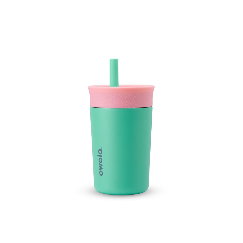 Owala Kids Tumbler spills-resistant lid reduces mess during meals and playtime