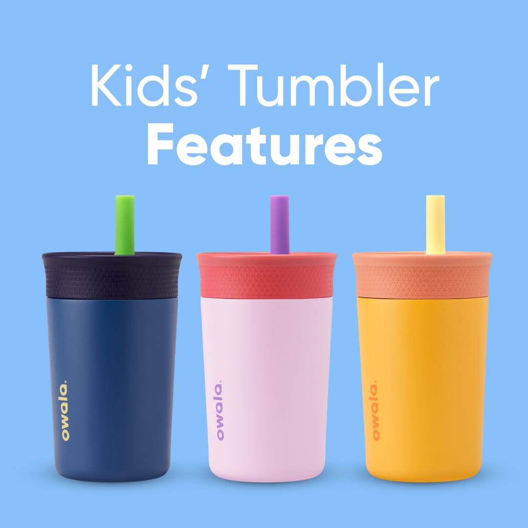 Owala Kids Tumbler fits booster seats and stroller cups.