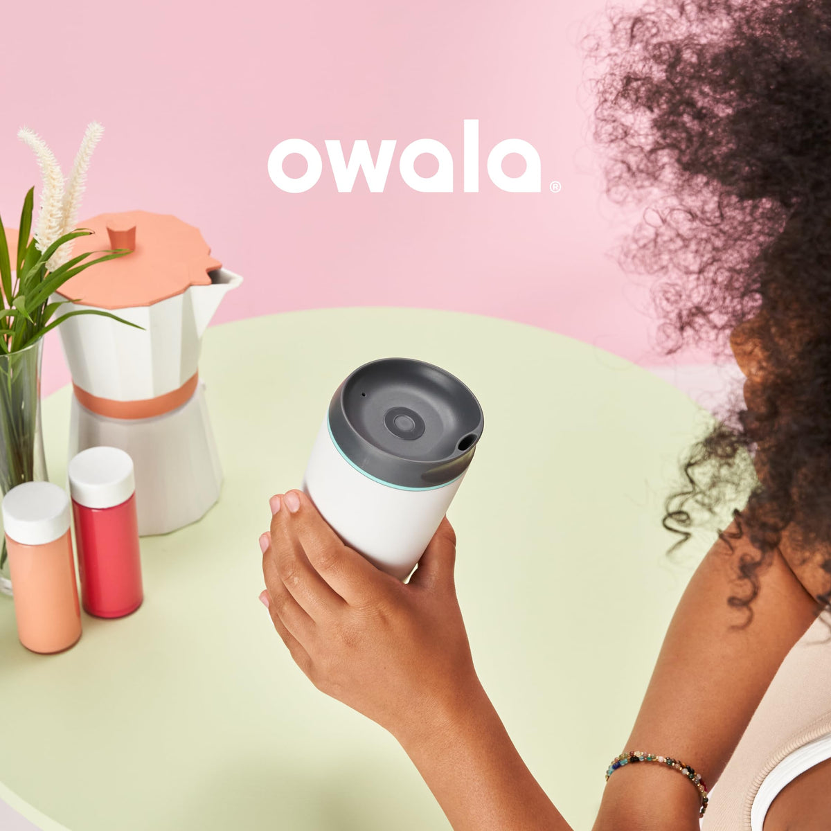 Owala SmoothSip BPA-free exterior emphasizing safe materials for daily use