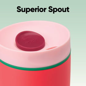 Owala SmoothSip Slider 20-ounce tumbler with pink Strawberry Fields color.